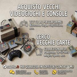 A.cquisto vecchie console, videogiochi e carte