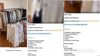 INGROSSO STOCK ABBIGLIAMENTO UOMO RESERVED 2025
