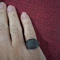 Anello unisex nero pallinato Ziggiotti