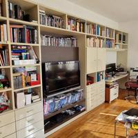 Grande libreria / parete attrezzata su misura 5,15