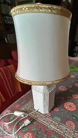 lume da tavolo base ceramica  con paralume 45x12