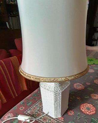 lume da tavolo base ceramica  con paralume 45x12