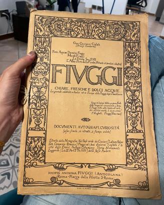 Antico libro monografia Acqua Fiuggi anni ‘30