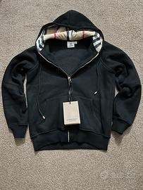 Felpa Burberry con zip e cappuccio