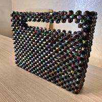 Borsa in perle quadrate