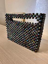 Borsa in perle quadrate