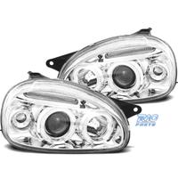 FARI PER OPEL CORSA B 93-00 ANGEL EYES CROMATI CON