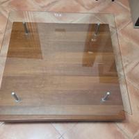 Tavolino da salotto legno e vetro(rotto)