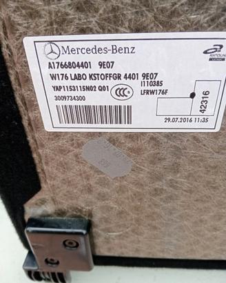 Pianale posteriore copertura classe A Mercedes