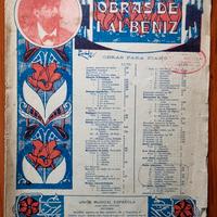 Spartiti Piano OBRAS DE I ALBENIZ - 1920 ca. 