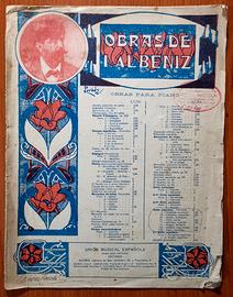 Spartiti Piano OBRAS DE I ALBENIZ - 1920 ca. 