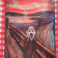 Poster Scream Ghostface Urlo di Munch 41,5 cm x 32