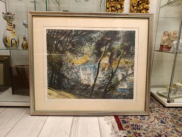 Michele Cascella, Litografia Portofino Firmata