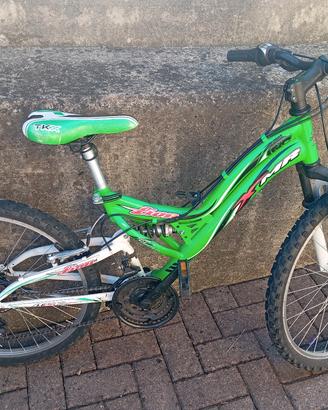 bici ragazzo verde cambio shimano