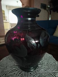 vaso decorato in argento 