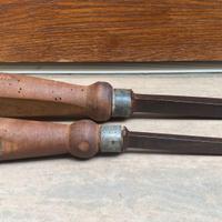Coppia grandi scalpelli sgorbie x intagliare legno