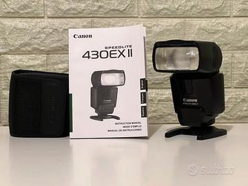 Flash Canon 430ex ii + accessori + manuale