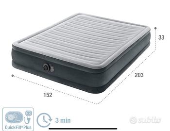 Materasso gonfiabile matrimoniale con pompa