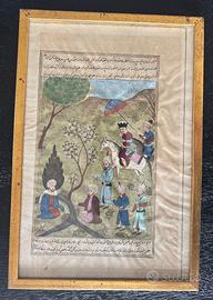 Antico acquerello simbolico persiano