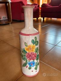 Vaso ceramica siciliana dipinta a mano