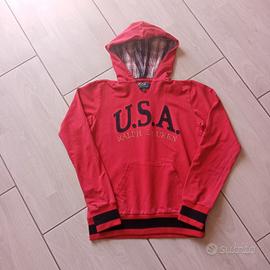 Felpa Polo Ralph Lauren bambino rosso chiaro 