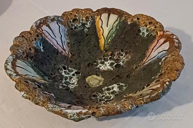Ciotona in pietra lavica/ceramica Italo Casini '50