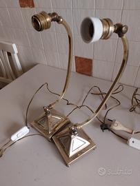 antica coppia di lampade da comodino 
