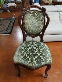 6 Sedie Classiche Rivestite