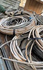 recupero rimanenza di matasse e cavi elettrico.