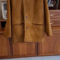 Giacca in pelle scamosciata con interno montone