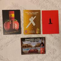cartoline campari,lucano,ramazzotti,braulio