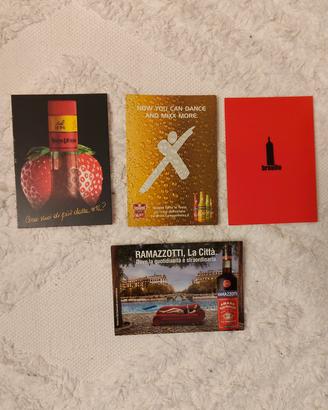 cartoline campari,lucano,ramazzotti,braulio