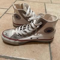 Converse ALL STAR cerniera lato bianco grigio.