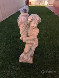 Puttini porta lampada esterno giardino in cemento 