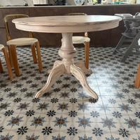 Tavolo rotondo shabby