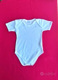 Body, cotone, bianco, neonata 1 mese H 56 🚼🍼🐥