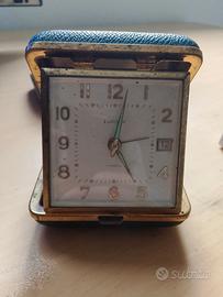 Sveglia da viaggio Vintage Europa ottone 7 rubini