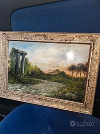 Quadro Olio su tela di G. Foggetter Surrealismo 