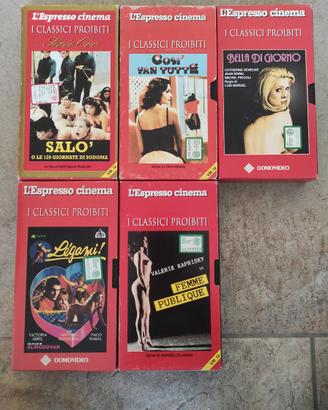 5 Vhs vintage - I Classici Proibiti - L'espresso