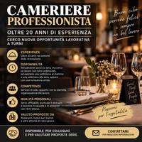 cameriere  professionista valuta lavoro su turni