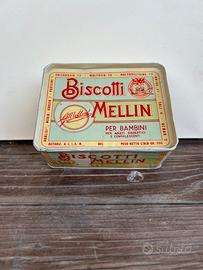 Scatola in latta Mellin vintage