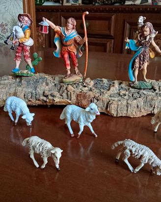 Lotto Pastori e Pecore per Presepe Vintage Anni 70