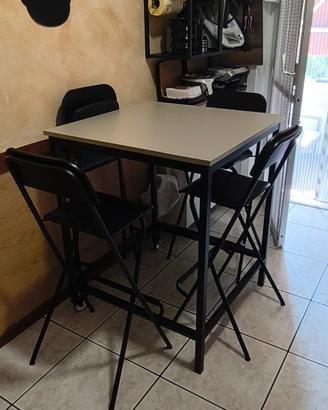 Tavolo alto+ 4 sgabelli bar