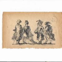 Copia di disegno antico di Francesco Guardi