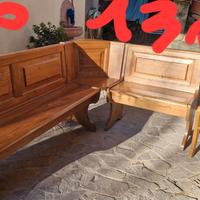 Cassapanca e 3 sedie