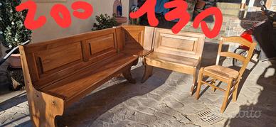 Cassapanca e 3 sedie