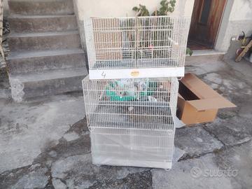 GABBIE PER CANARINI CON ACCESSORI