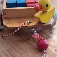 carretto gioco legno vintage anni 70