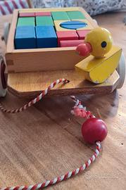 carretto gioco legno vintage anni 70