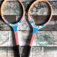 Coppia racchette tennis vintage anni '80 